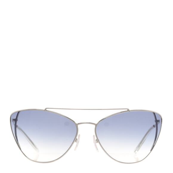 Prada Accessories - Prada Cat Eye Sunglasses SPR65V Blue Gradient Silver Metal Frame 68mm 130mm